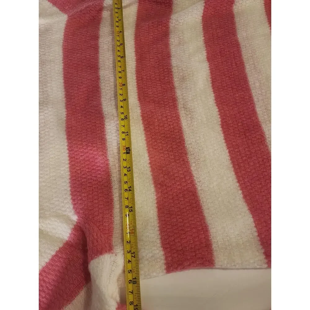 Loft Pink & White Striped Sweater, Small, Valentine's Day